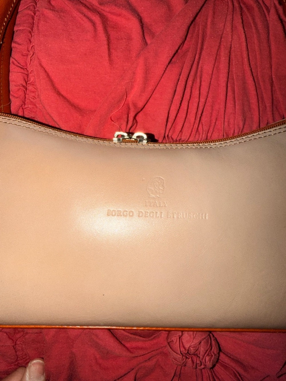 Borgo Degli Etruschi Italian Leather Shoulder Bag - Picture 3 of 6